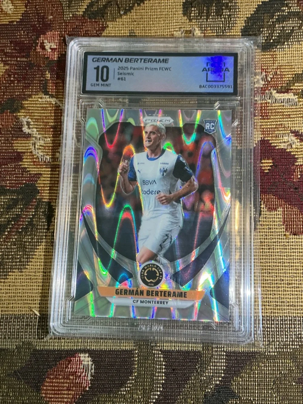 2025 Panini Prizm FIFA Club World Cup Germán Berterame #61 Seismic Arena 10